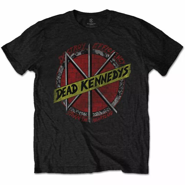 

dead kennedys destroy licensed men t-shirt, White;black