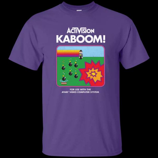 

Activision Kaboom Atari 2600, Retro Video Game Cartridge - T-Shirt, White;black
