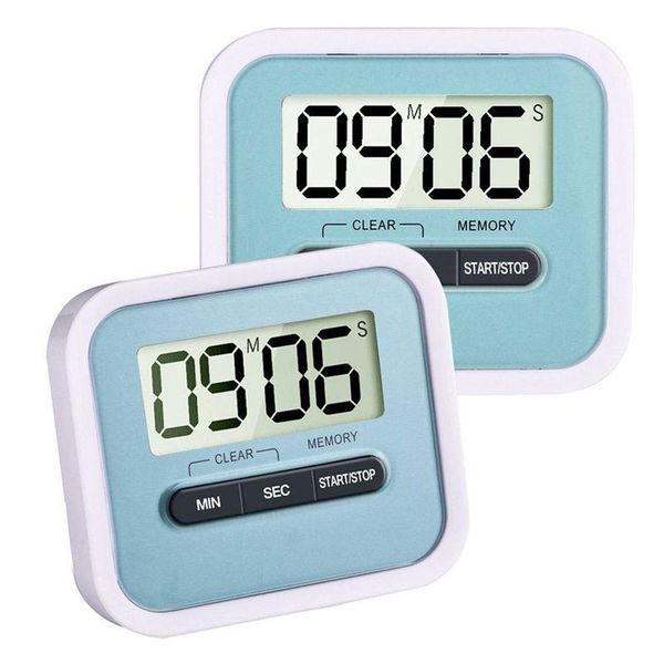 

kitchen timers 2 pack magnetic digital cook timer with loud alarm (blue)