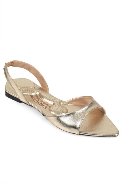 

gold women 's strappy pointy toe sandals, Black