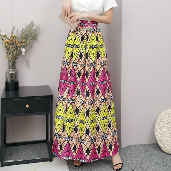 

skirts women's maxi stretch elastic waist skirt summer fluffy high pocket long retro printing casual, Black