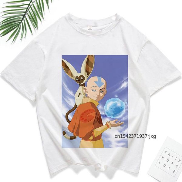 

women's t-shirt 2021 women fashion clothing cartoon avatar the last airbender t shirt kawaii appa tshirt funny graphic tees, White