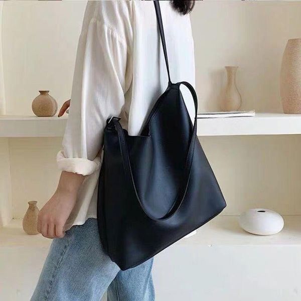 

soft pu leather ladies shoulder bag fashion design solid color female handbags casual large capacity women big messenger bags cross body