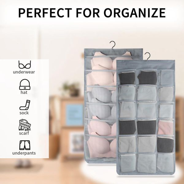 

portable bra underwear storage box oxford cloth tie bars sock organizer foldable organization for closet home drawer divider boxes & bins