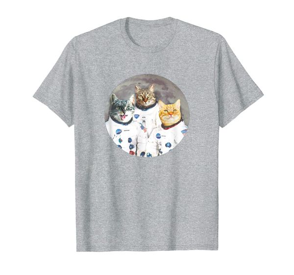 

catstronauts funny cat t-shirt, White;black