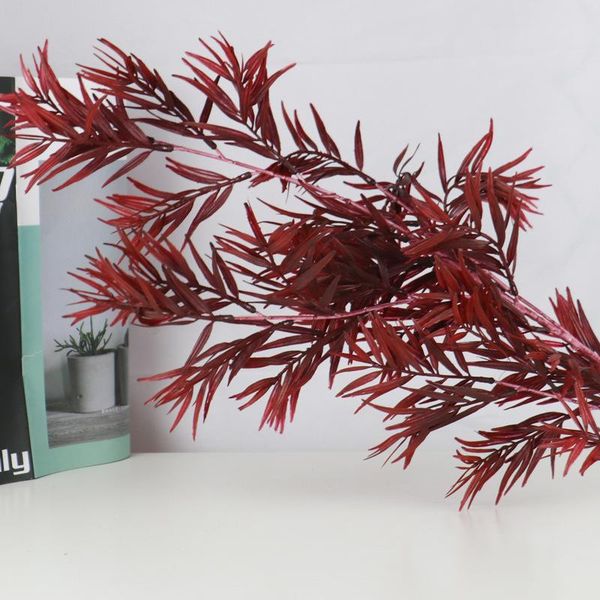 

new multicolor artificial flowers plastic bamboo leaf grass fake flower home decoration bridal bouquet wedding decoration wall