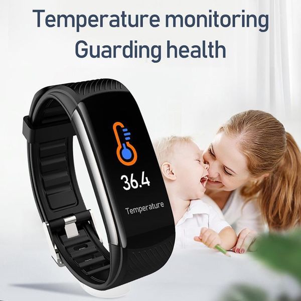 

smart wristbands 2021 watch waterproof wristband body temperature monitoring blood pressure heart rate smartband bracelet1