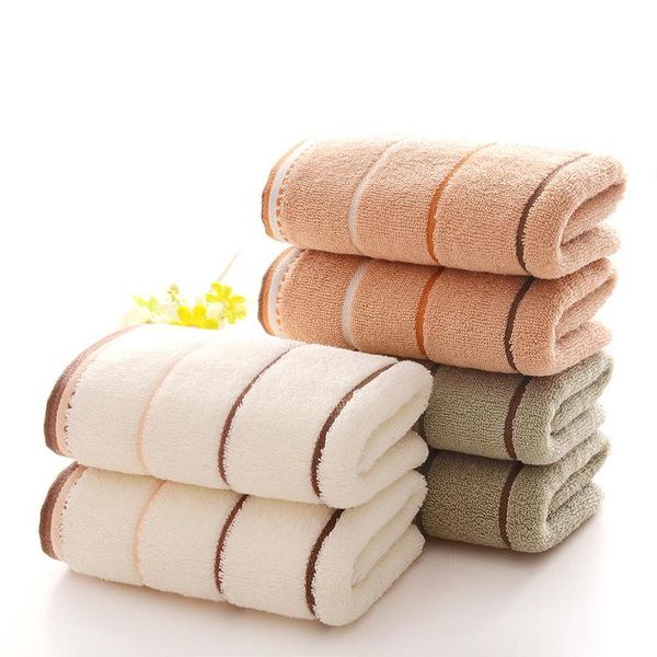 

towel 34*74cm 100% luxury cotton striped face washcloth highly absorbent soft hand towels for home sport gym and spa terry 2pcs