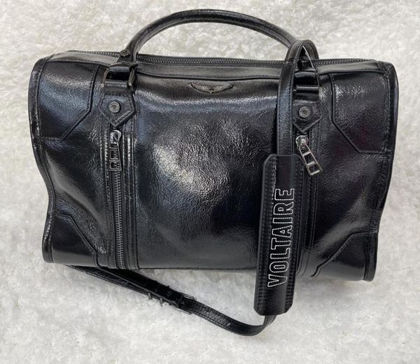 

card holders 100% genuine leather wings zipper decoration travel bag one shoulder fashion huge black handbag, Brown;gray