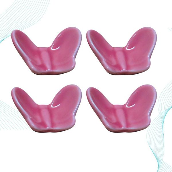 

chopsticks 4pcs shaped chopstick rest ceramic holder practical rack support