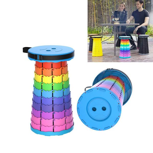 

camp furniture retractable rainbow camping stool chair outdoor lounge foldable seat adjustable fishing