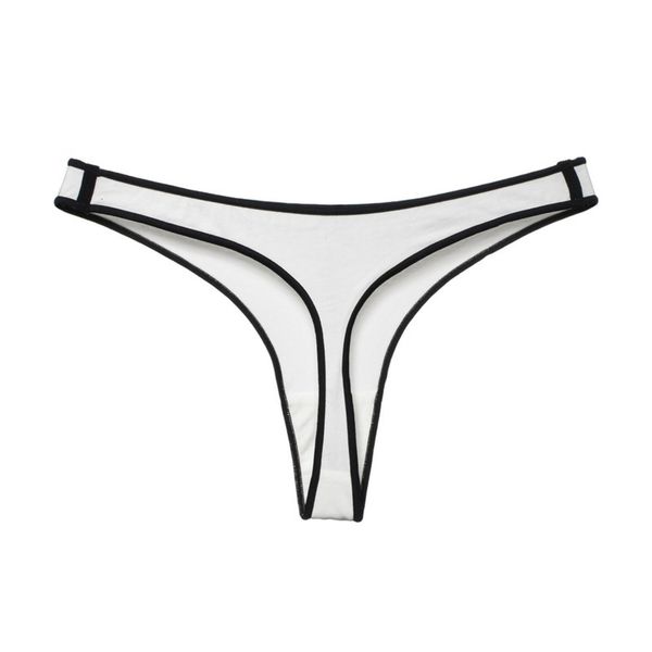 

cotton women's underwear low waist thong traceless high elastic large women, Black;white