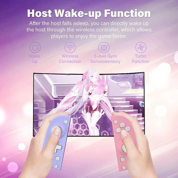 

game controllers & joysticks bluetooth wireless turbo macro wake-up gamepad controller 2021 for switch joystick 6-axis gyro