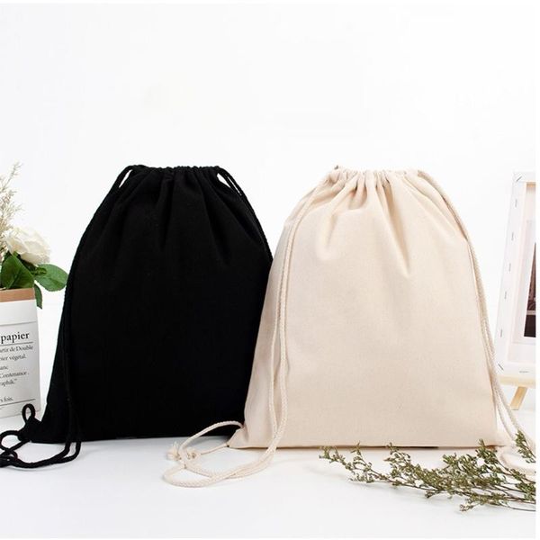 

backpack cotton drawstring gym sacks canvas cinch sport pack for men, women