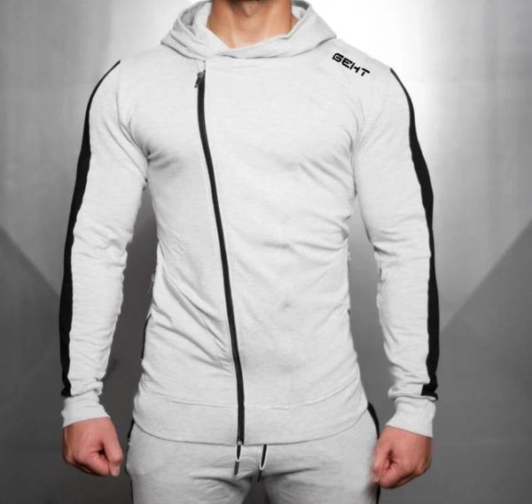 

men's hoodies & sweatshirts geht brand gyms sweatshirt men winter solid hoodie mens hip hop coat pullover casual tracksuits, Black