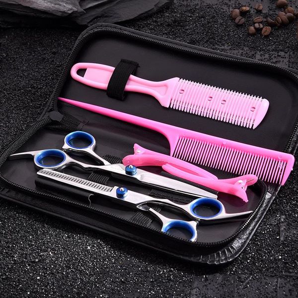 

hair scissors multi-function professional hairdressing kit barber cutting accessories thinning cape tail comb set