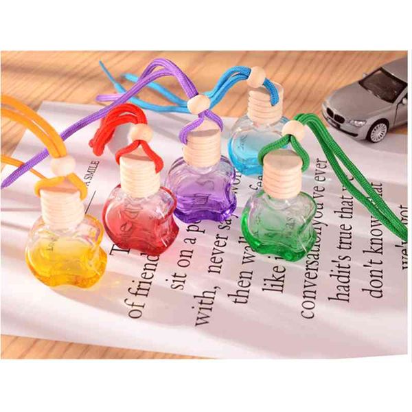 8ml Auto Car Hanging Profumo Ciondolo Profumo Deodorante per ambienti Bottiglia di vetro vuota Decorazione Ornamento Accessori Interni