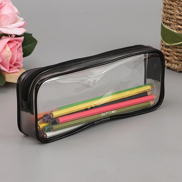 

pencil bags transparent pvc bag 20cm stationery storage case clear waterproof pouch school students supplies