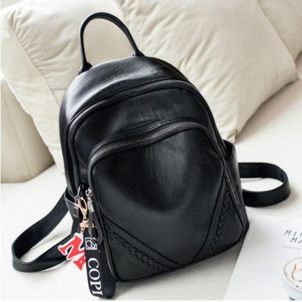 

backpack shoulder bag women 2021 fashion korean style all-match soft leather women's small female student schoolbag