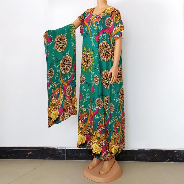 

ethnic clothing loose women long dress 2021 casual african style maxi dresses robe femme vestiods vintage retro lady with scarf, Red