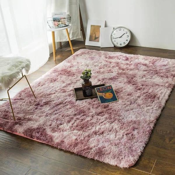 

carpets gradient plush carpet nordic modern style rugs motley tie dyed living room coffee table mats comfortable non-slip floor pad