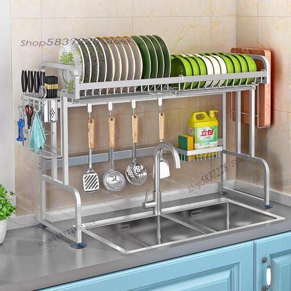 

kitchen storage & organization 304 stainless steel sink rack drain dish washing