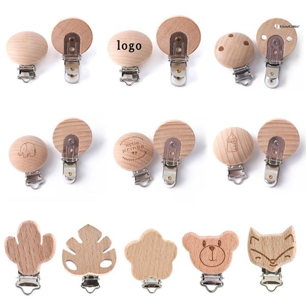 

let's make 20pcs pacifier clip making wooden soother nursing accessories diy dummy chains baby teether 29*45mm 211106