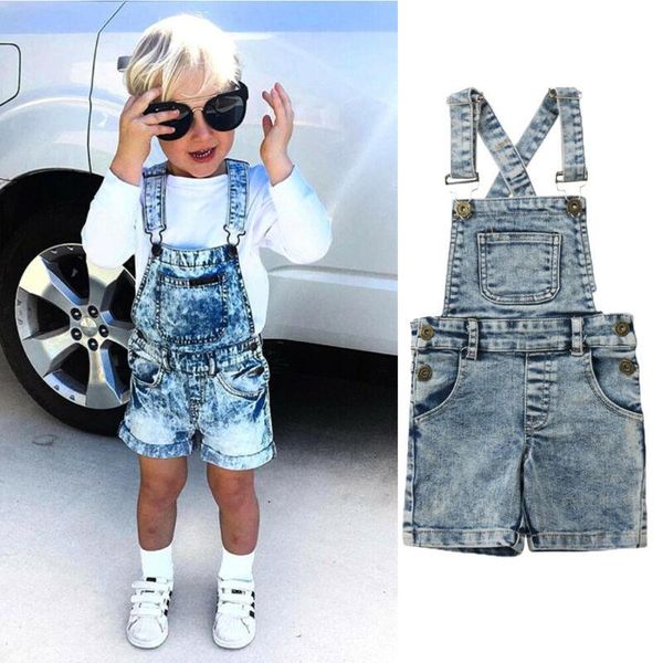 

jeans baby boy girl denim dungarees blue overalls jumpsuit bib pants