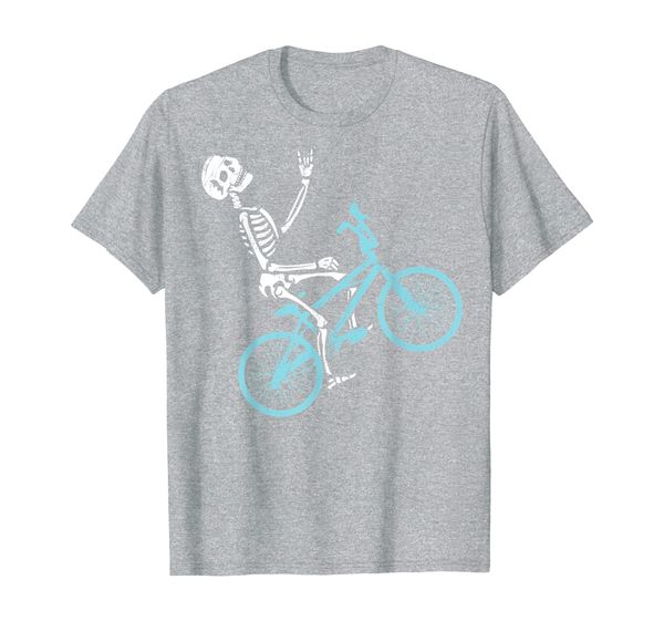 

bmx rider skeleton gift design for bike fans t-shirt, White;black