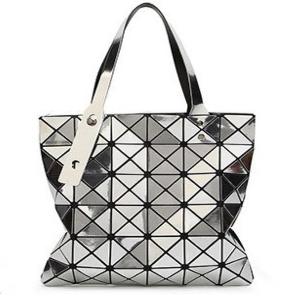 

2021 new rhombus handbag rubik's folding bag, women's shoulder geometry variable cube stitching 6*6 mirrored rkumb