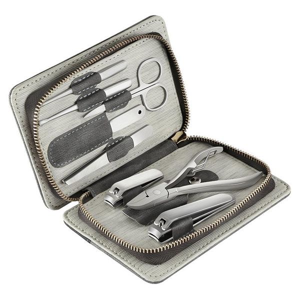 

nail art kits 8 pieces of stainless steel thick clippers zipper bag chisel trimming tools