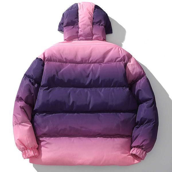 

men's down & parkas colorful casual hooded streetwear hip hop windbreaker winter jacket men fashion overcoats bomber jackets parka, Black