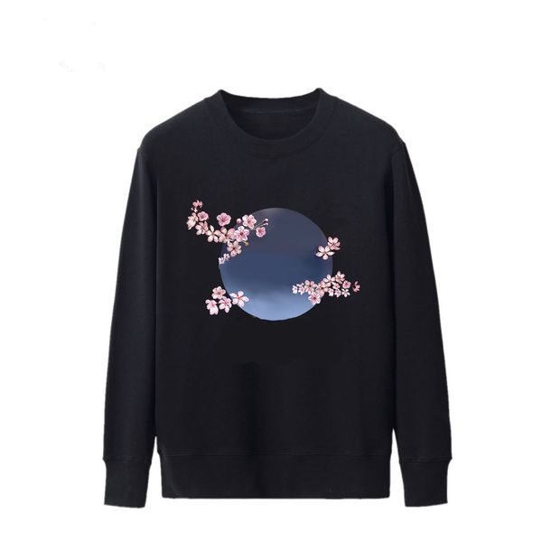 

men hoodies 21 spring autumn casual long sleeve crew neck sweatshirt classic letter pattern print fashion 9 style women, Black