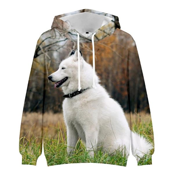 

men's hoodies & sweatshirts funny puppy 3d hoodie men and women fashion long sleeve hooded sweatshirt casual street cute dog animal kid, Black