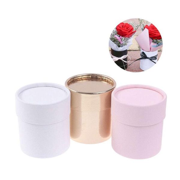 

pieces portable mini size flower box round bucket gift storage paper wrap