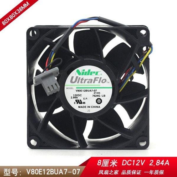 

fans & coolings japan nidec 12v 2.84a v80e12bua7-07 8cm large air volume switch server fan
