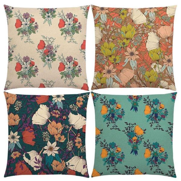 

cushion/decorative pillow botanical floral pattern cover pillowcase beautiful flowers garden mini prints cushion home decor sofa throw cases