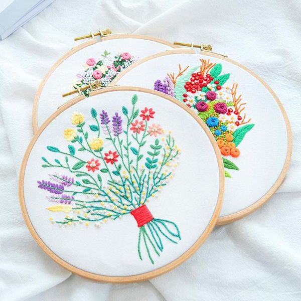 

other arts and crafts diy european style bouquet embroidery kit flower handcraft needlework cross stitch cotton painting home decor