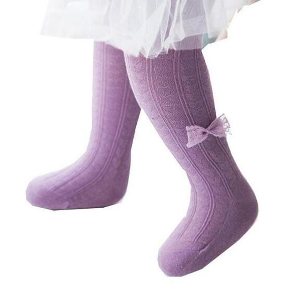 

footies the spring and autumn children 's wear infant lace bow children' s big pp pants wind cotton knitted pantyhose, Blue