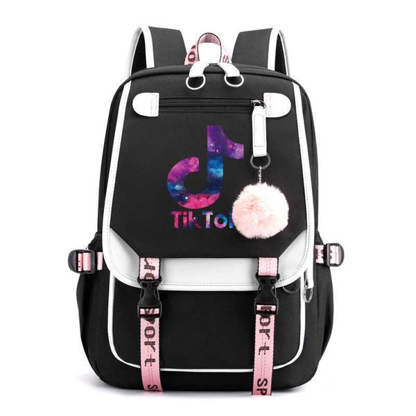 

2020 new tiktok usb charging backpack tiktok shoulder vibrato the same student bag