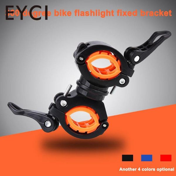 

bike lights 360 degree rotation bicycle torch clip mount light holder