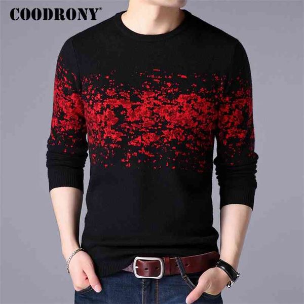 

coodrony sweater men casual o-neck pullover clothes autumn winter arrival sost warm s cashmere sweaters 8257 210813, White;black