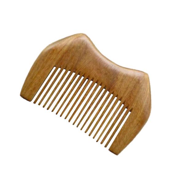 

hair brushes portable anti-static comb green sandalwood exquisite for, Silver