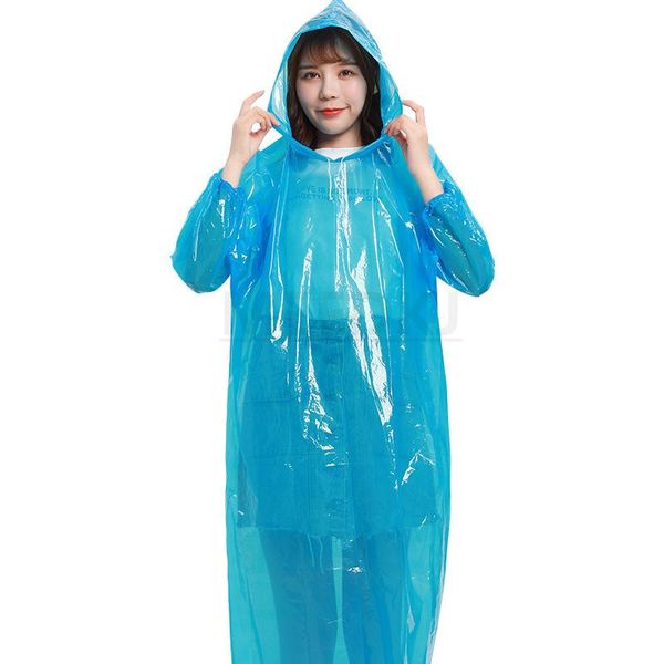 

raincoats 1 pcs men's raincoat thicken waterproof transparent camping hooded outdoor portable disposable ponchofashion ms.