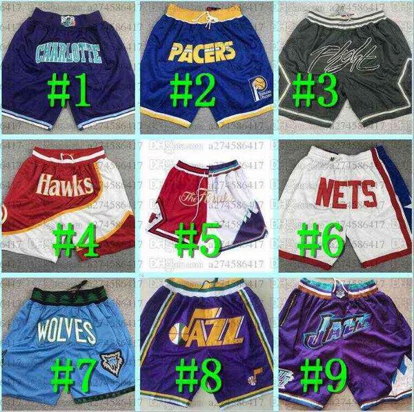 

men s-3xl basketball just don shorts edition retro mesh team name stitched pocket stitch city teams names & year id tags 03, White;black