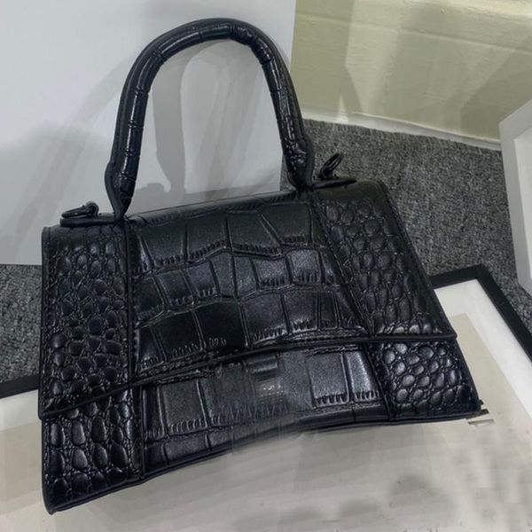 

classic hourglass handbag purse handle shoulder bag genuine leather alligator design crossbody bags lady totes crocodile style detc