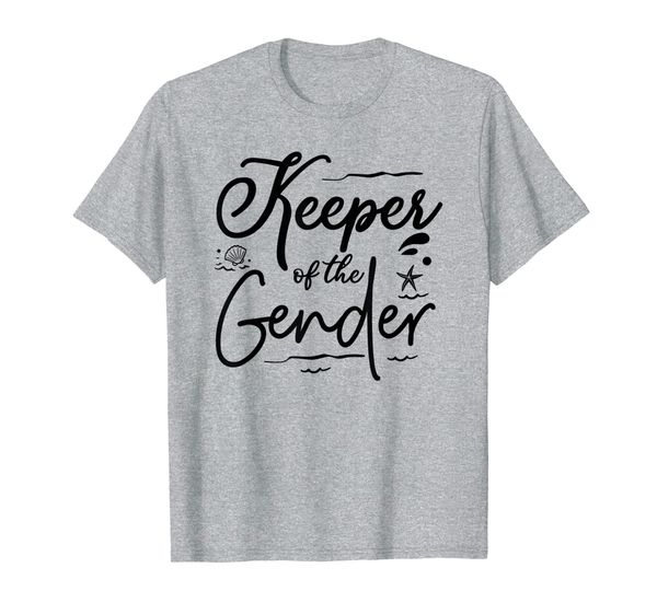 

beachy gender reveal party idea - keeper of the gender t-shirt, White;black
