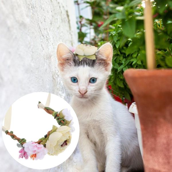 

rabbits hamster flower hair hoop wreath pet garland po prop cat costumes