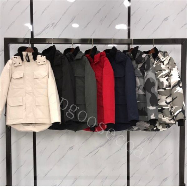 

2021 men's wemen's down parkas real wolf fur collar hooded white goose jacket winter coat men warm parka padded jackets size s-2xl, Black