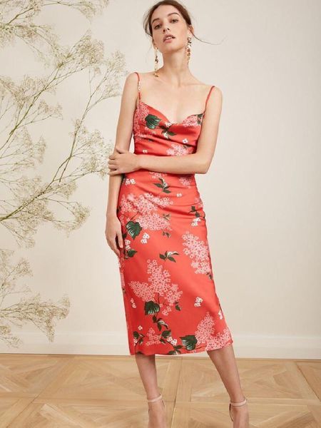 

women satin sleeveless suspender long dress elegant print backless party clothing club cothes casual dresses, Black;gray